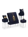 Metal Leatherette Pendant Earring Jewelry Trays Displays Black Jewelry Display
