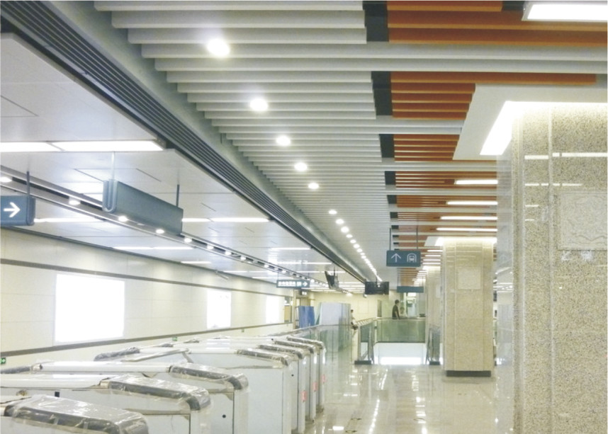 Artist Aluminum Alloy Commercial Ceiling Tiles / Square Tube Screen Ceiling Tiles Waterproof
