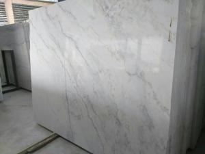 China High Density Marble Wall Panels For Showers / Room , White Marble Slab Flooring wholesale