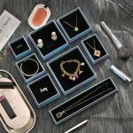 Customized Logo Jewelry Boxes Women's Necklace Earrings Ring Beautifully