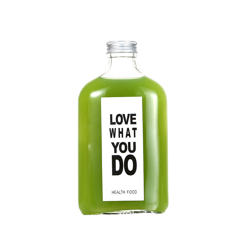 OEM PB Free Flat Crystal Glass Bottles 500ml For Vodka Beverage Juice