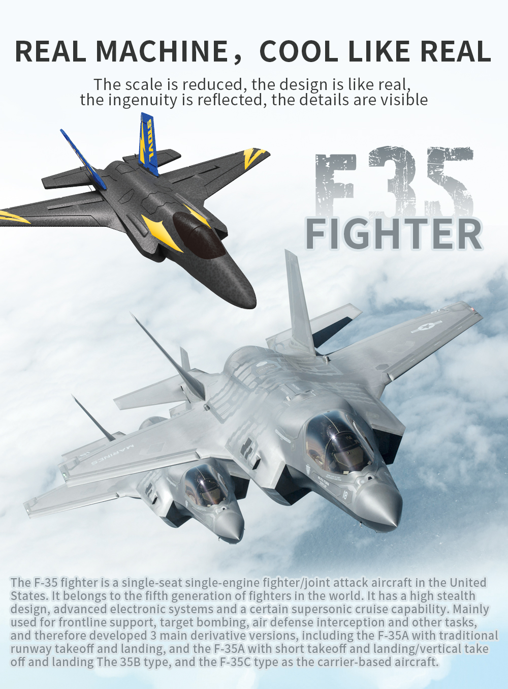F35 Simulation Remote Control RC Airplane Modern Fighter Model Hobby Rc Airplane