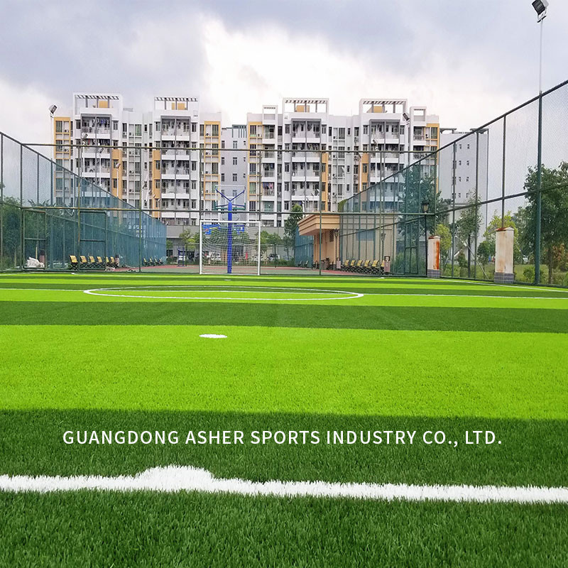 Indoor Hybrid Woven Artificial Football Pitches Carpet Type 12000 Dtex