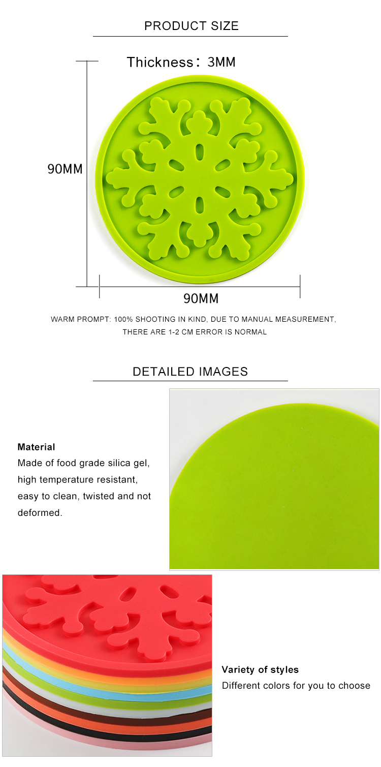Wholesale Kitchen Utensil Heat Resistant Silicone Hot Pot Holder Mat