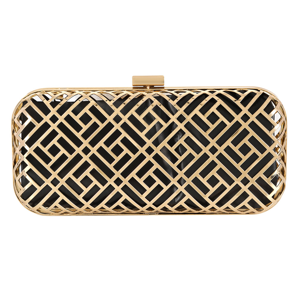 Geometric Patterns Hollow Out Purse Frame Bridal Handbag Frame