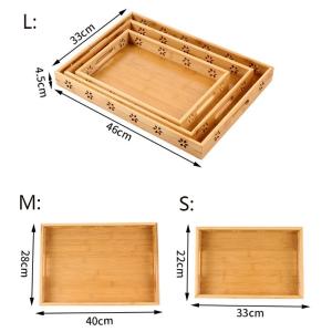 China 3L Sustainable Bamboo Serving Tray For Dessert Food ISO9001 certificated wholesale
