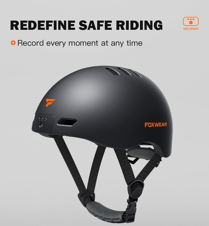 Bicycle Bike Safety Helmet Camera LED Light Up Smart Helmet With Camera
