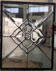 China Patina and brass came decorative glass for wooden door 25.4MM thickness wholesale