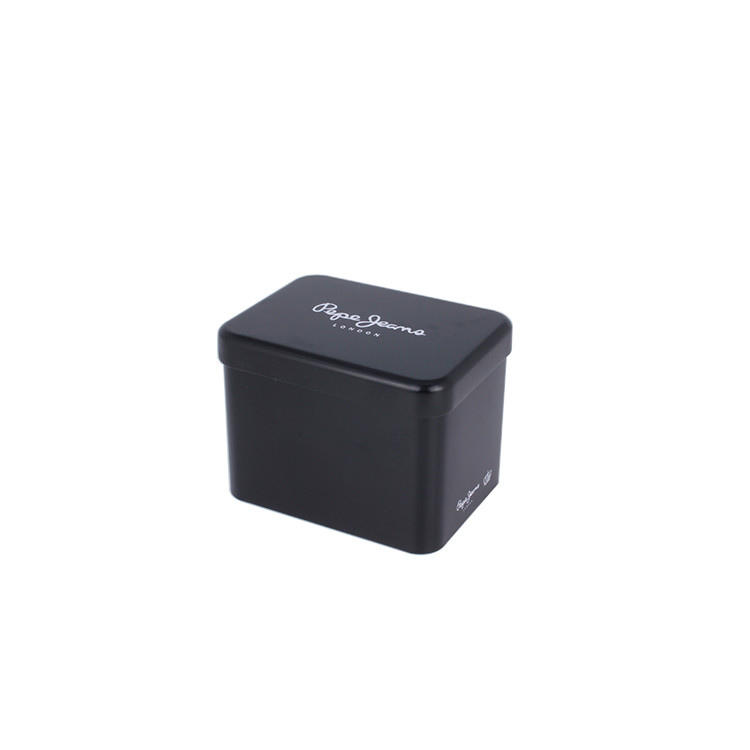 Custom Watch Gift Box Printed Metal Tin Boxes with Hinged Lids Wholesale Tin Cans