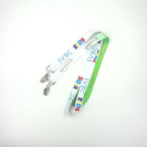 China Promotional Dye Sublimated Lanyards White Polyester Lanyard Gradient Color wholesale