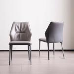 Dining Room Metal Dining Table Leather Upholstery High Back Chair For Restaurant