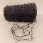 2.0cm NM7.5 Blue Crystal And Soft Nylon Feather Yarn For Knitting Sweaters