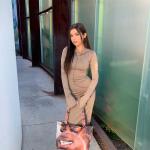 Casual Slim Fit Anti Wear Long Sleeve Hooded Maxi Dress For Fall Winter