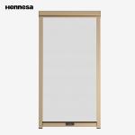 Wall Mounted Retractable Screen Window With Plastic Handle - White