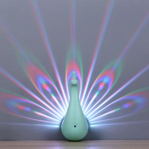 China Novelty gifts product Peacock projection lamp, funny peacock wall lamp murals wallpapers wholesale