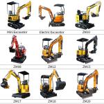 ZM10 Kubota Engine Diesel Digger Mini Pelle 1 Ton Excavator Machine