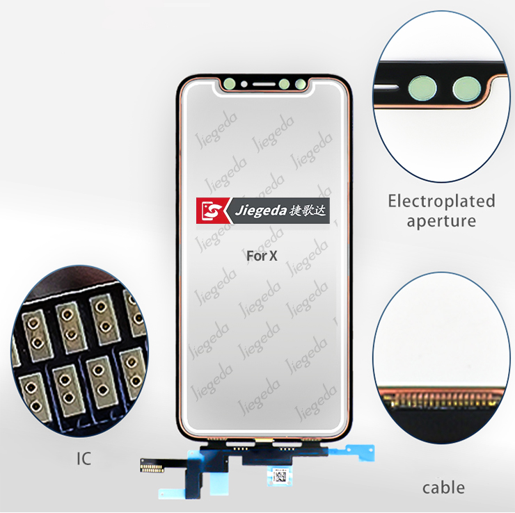 LCD Mobile Phone Touch Panel Screen Iphone X Digitizer frame Replacement
