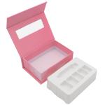 Customize logo printed pink press on nail packaging box Cheap packaging box with