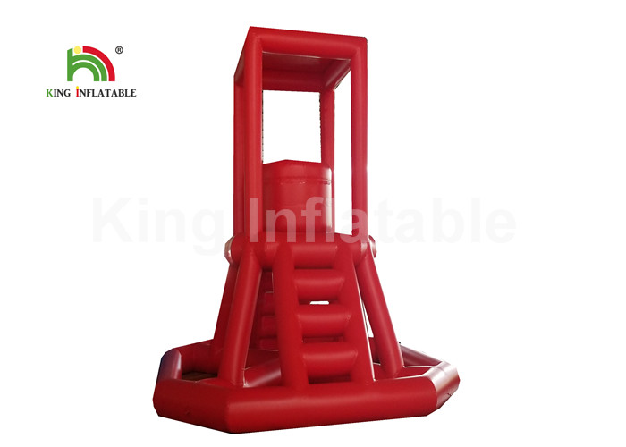 Waterproof 5 x 5 x 4.5m Lifeguard Tower Hand Painting Blow Up PVC Tarpaulin Water Toy