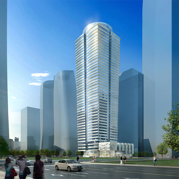 Q235B Soundproof Aluminium Curtain Wall CAD Customized With Alloy Energy Saving