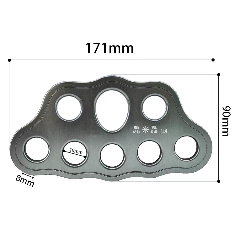 Versatile Multi-Hole Force Distribution Plate Climbing Gear Anchor Point Equipment