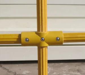 China 1-20mm Yellow Fiberglass Pipe Fittings For Round Tube Handrail And Fences wholesale