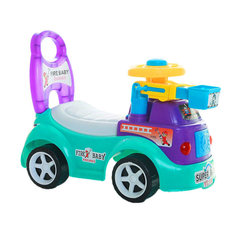 Four Wheel Sit to Stand Toddler Ride On Toy Ages 1-3 Kids Walking Aid Vehicle Learning Walker Children's Scooter Twisted Fire Truck Sliding