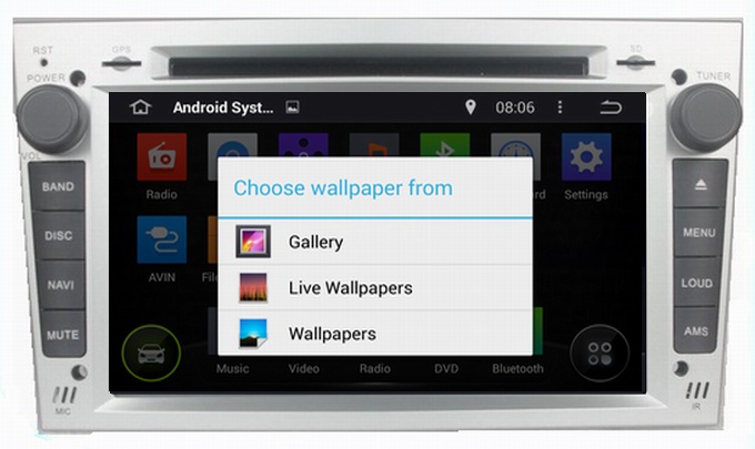 Ouchuangbo Stereo DVD Radio Player for Opel Vectra 2005-2008 Android 4.4 3G Wifi BT