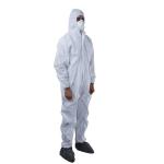 White Color Waterproof Disposable Coveralls Disposable Body Suit Work Protection
