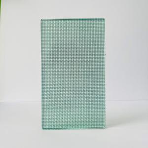 China Decorative Art Gallery Laminated Mesh Glass Art Museum Laminated Glass Metal Mesh wholesale