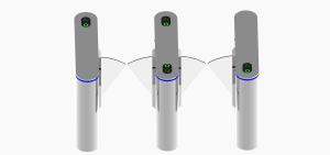 China 250mm Width IP54 Flap Barrier Turnstile For Apartment wholesale