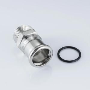 China 304 316L Stainless Steel Press Pipe Fittings Male Adaptor For Water Or Air Supply wholesale