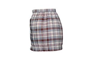 China 190G Dress &amp; Skirt Women short pleated mini skirt Checked Pattern Elastic Band wholesale