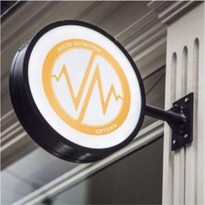 China Double Sided 3D Lightbox Signage Illuminated Round Shape Acrylic Face wholesale