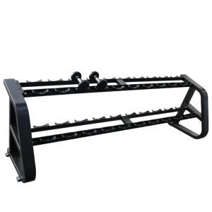China Commercial Double Layer Dumbbell Rack Steel Rubber Plate Fitness Equipment wholesale