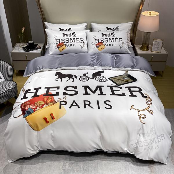 Bedding Sheet Sets Fashionable Diagonal Printing Silk Bed Cover and Duvet Cover Sets