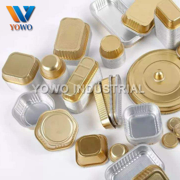 Silver 1lb 175*110*40mm Aluminum Freezer Containers