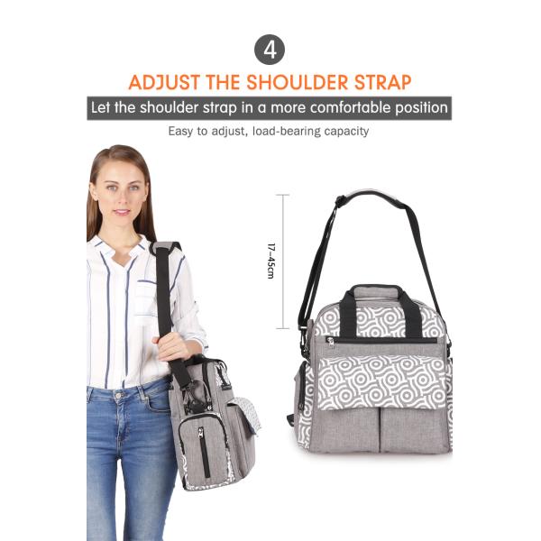 Large Capacity Maternity Mummy Diaper Bag Multi-functional Travel Backpack with Stroller Strap with Changing Station
