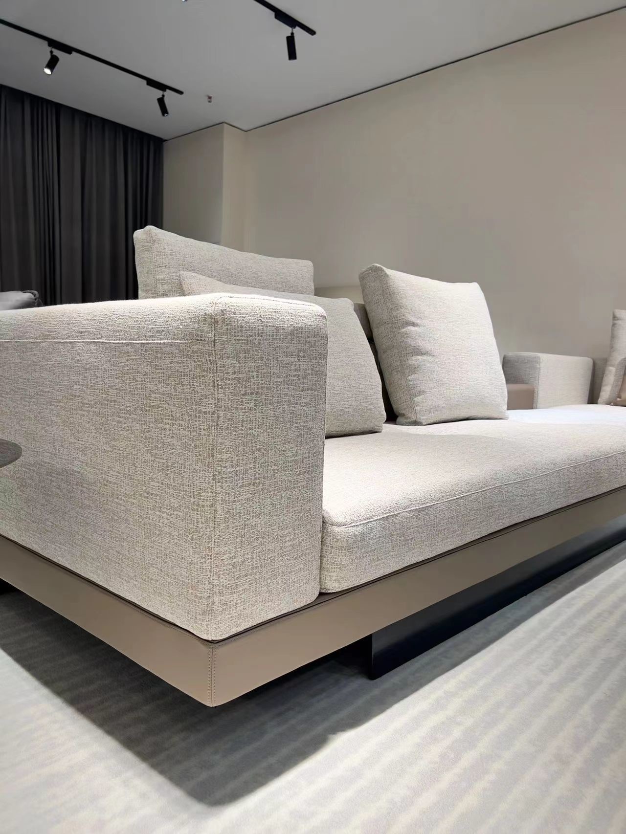 Italian Minimalist Luxury Hotel Furniture Corner Living Room Large Sofa