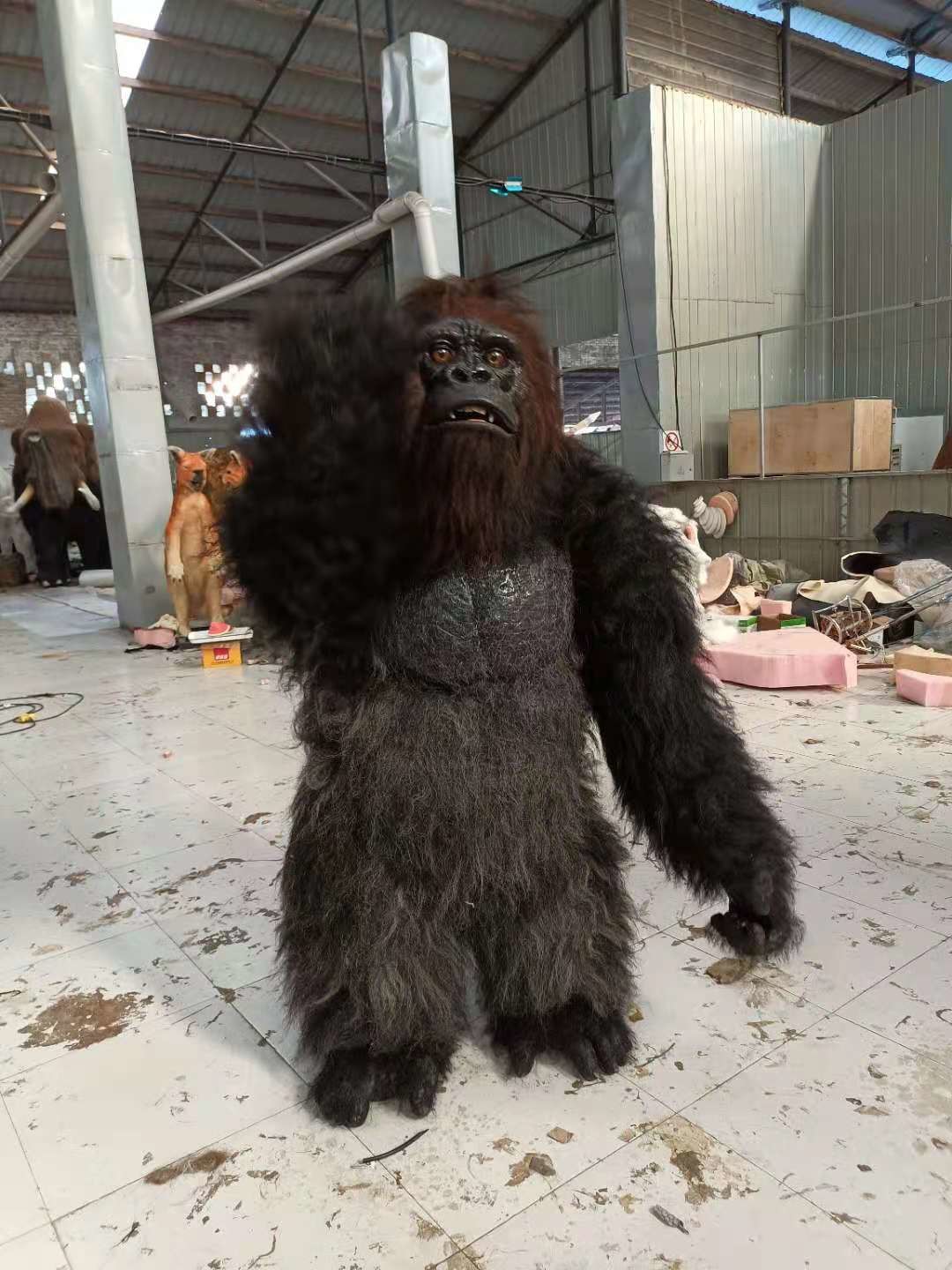Plush Furry Adult Realistic Halloween Costumes Mascot Animal Dress Suit Fursuit Gorilla