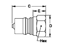 ISO7241-B Open And Close Quick Coupler Hydraulic Fittings