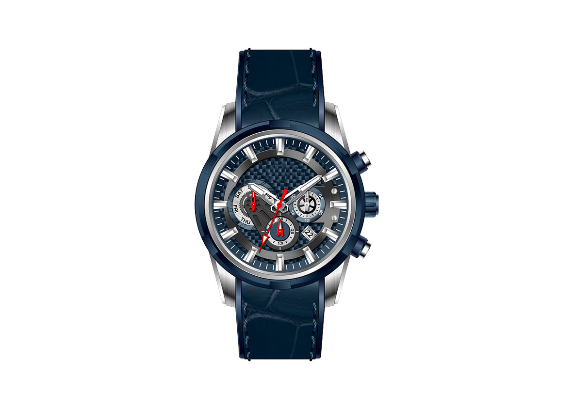 Analog Mens Stainless Steel Wrist Timepieces Big Face With Date Function