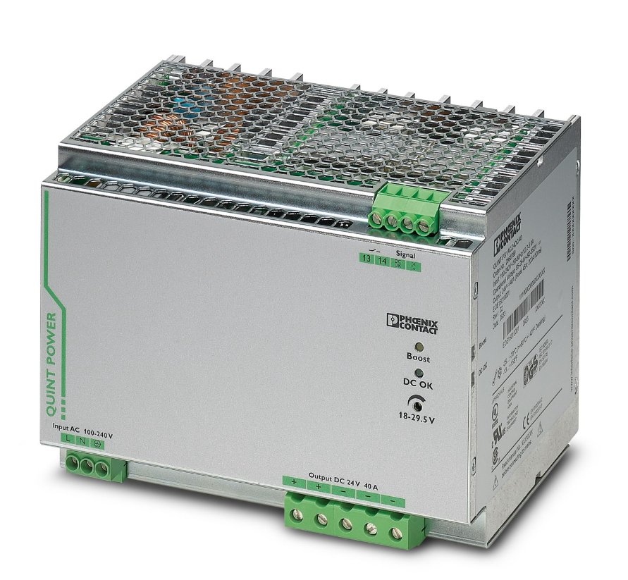 Phoenix QUINT-PS/1AC/24DC/40 2866789 high-efficiency 24V DC power module, 40W, suitable for industrial control