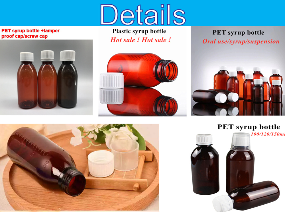Wholesale Cheap 100ml 120ml 150ml Medicine Plastic Bottle Cough Syrup Liquid Round Bottle with Screw Cap
