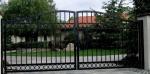 Residential Decorative Metal Garden Gates Iron Gates Black Powder Coating