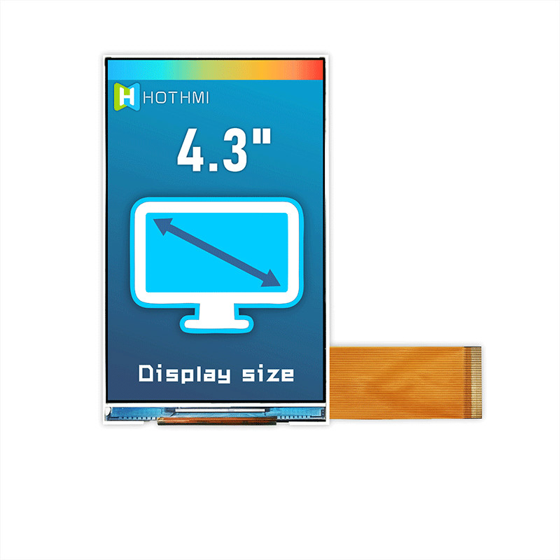 Durable 4.3 Inch TFT IPS Display 480x800 With RGB Interface