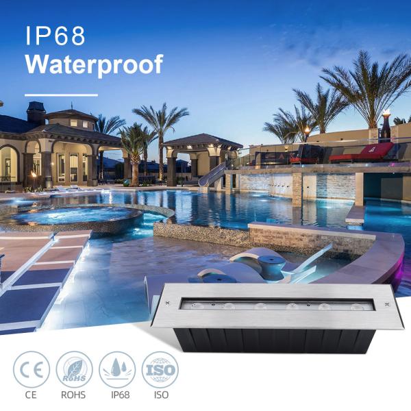 New Rectangle Bright Asymmetrical Beam IP68 SS316L Underwater Light LED