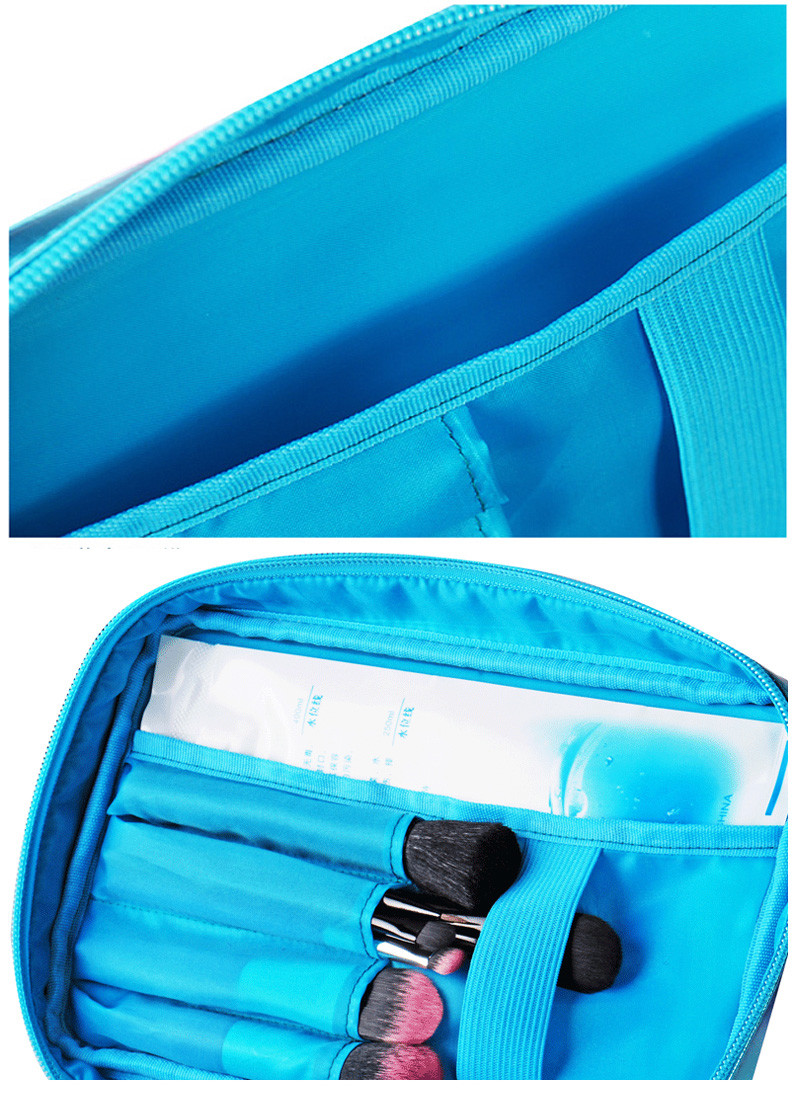 Waterproof Blue Cylinder Bucket Wash PU Leather Bag