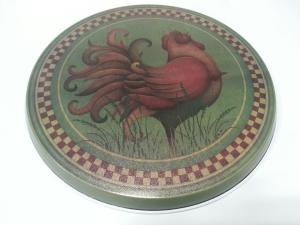 China CYMK Printing Promotional Tin Cans , 0.22mm Gas Stove Burner Cover ,Metal Lid wholesale