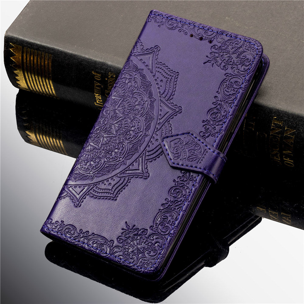 Multi Color Embossed Mandala Phone Flip Case For Huawei Honor7A/Y6 2018 P10lite Y3 2017/Y3 2018 mate20 pro mate20 lite